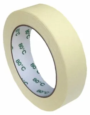 Produktbild von 9x Kreppband Kreppklebeband Montageband PLUS bis 80° C beige 25mm x 50m