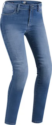 Produktbild von PMJ Skinny Damen Motorradjeans Farben: Hellblau, Grösse: 30