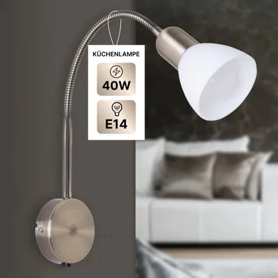 Zdjęcie produktu dla Kinkiet wewnętrzny, brąz/biały, jednoźródłowy, wąski, do obrazów i luster, ARTE LAMP Falena, gwint E14, do 40 W, do salonu, wymiary: 8 x 7 x 54 cm, model: A3116AP-1AB