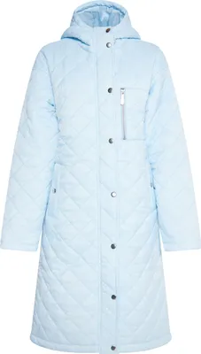 Produktbild von Damen Jacke mit Kapuze und verdecktem Reißverschluss, rautenförmig gesteppt, in Grau, Größe S