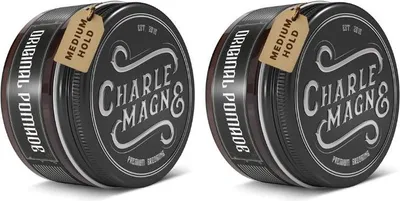 Produktbild von Charlemagne Matte Pomade – Leder – mittlerer Halt – 2er-Pack