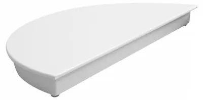 Produktbild von Tortenplatten, Melamin, weiß, 1/2