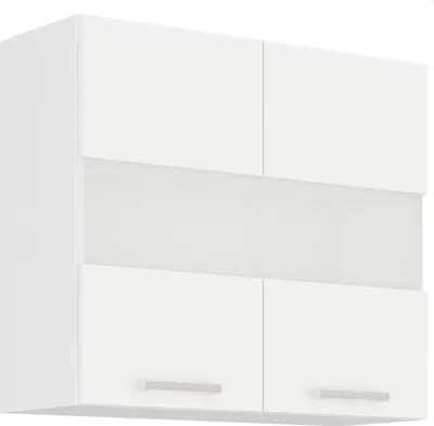 Produktbild von EKO White Glashängeschrank 80 Weiss matt Küchenzeile Küchenblock Einbauküche