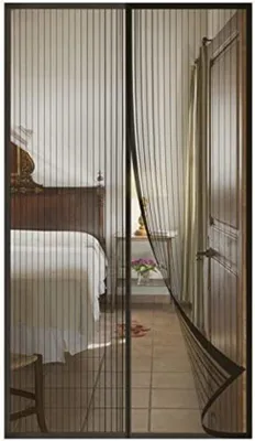 Image de Rideau anti-moustiques pour porte - Noir / 140 x 240 cm