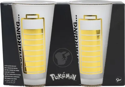 Immagine prodotto di Set di bicchieri Pokémon 2 pezzi design Thunderstruck 490ml vetro borosilicato