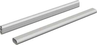 Zdjęcie produktu dla vidaXL Drążek na ubrania, 2 szt., srebrny, 371,5 x 15 x 29 mm