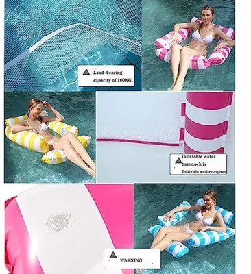 Productafbeelding van Drijvend zwembadbed - Drijvende lounge - Premium waterligbed - 4-in-1 loungezetel - Geschikt voor volwassenen - Water speelgoed - Lichtgewicht ontwerp