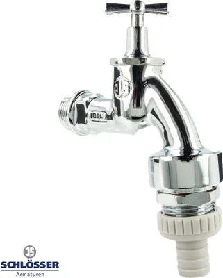 Produktbild von Js Auslaufventil Mit Rb,Rv,Sv     Knebel-Ot,Schw,3/4",Pol.chr.,Dvgw