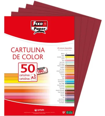 Image de Fixo 11120350 – Paquet de 50 feuilles, format A3, couleur bordeaux