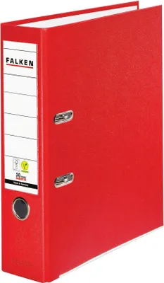 Produktbild von Falken 20x PP-Color-Ordner A4, Rücken 80mm, mit Einsteckschild - Rot - 09984071F