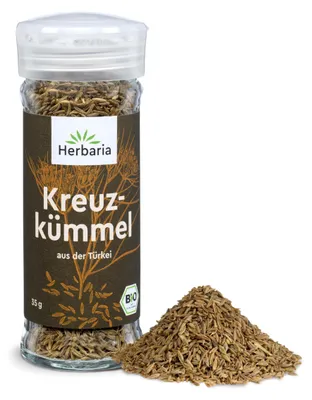 Produktbild von Herbaria Kreuzkümmel , ganze Samen, 35g Gewürzstreuer, für indische Küche