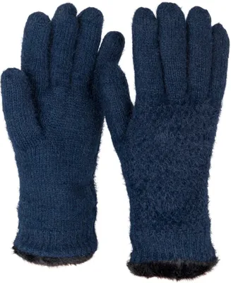 Produktbild von styleBREAKER Damen warme Winter Handschuhe mit Reiskorn Muster und Fleece, Thermo Strickhandschuhe, Fingerhandschuhe 09010040
