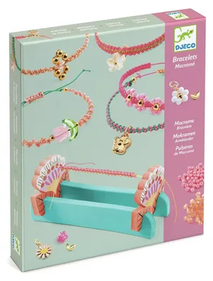 Image de Création de bijoux Djeco : Macramé rose