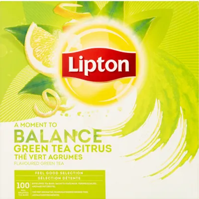 Produktbild von Lipton zelený čaj s citrusovou príchuťou 130 G (100 X 1,3 G)