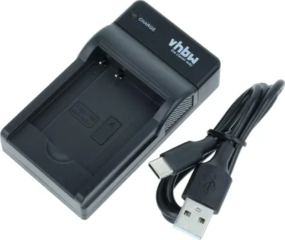 Produktbild von vhbw USB Ladegerät kompatibel mit Panasonic Lumix DMC-FS16, DMC-FS22, DMC-FS18, DMC-FS35 Kamera Camcorder/Akku - Ladeschale, Ladeanzeige, 4,2 V
