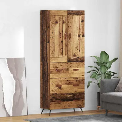 Obrázek produktu pro vidaXL Highboard old wood 69,5 x 34 x 180 cm materiál na bázi dřeva