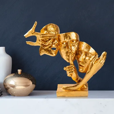 Produktbild von Evila Originals, Yak-034, Dekoratives Objekt, Gold, 100% POLYESTER, 36 x 10 x 33 cm
