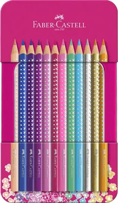 Produktbild von Buntstifte Sparkle - 12 Farben sortiert Metalletui. Packung mit 5 Stück
