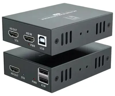 Produktbild von LevelOne HVE-8111, 3840 x 2160 Pixel, AV-Sender & -Empfänger, 100 m, Kabelgebunden, Schwarz, HDCP