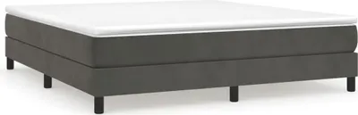 Produktbild von vidaXL Boxspringbettgestell Dunkelgrau 160x200 cm Samt