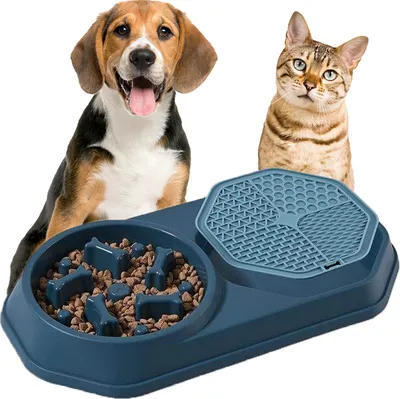 Immagine prodotto di Ciotola rallentatore di cibo 2in1 per cane gatto ciotola anti-golpe
