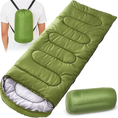 Obrázok produktu pre Spací vak na kempovanie Vonkajšia prikrývka spací vak letné Vodotesné Ultraľahké Malé balenie Veľkosť prenosnej tašky 210x75cm Zelená Retoo