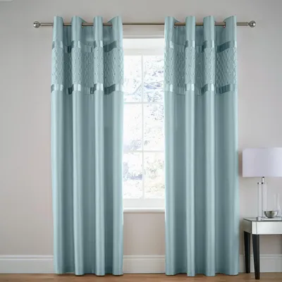 Pailletten-Vorhangset 2 Paneele 168x229 cm Entenei-Blau