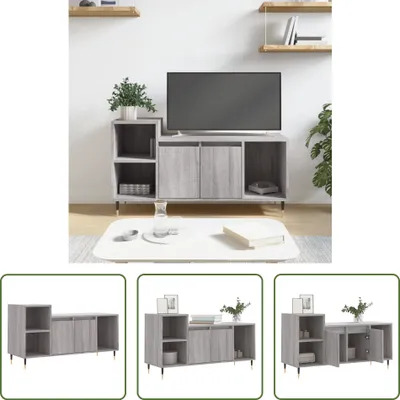 Produktbild von The Living Store TV-Schrank Grau Sonoma 100x35x55 cm Holzwerkstoff