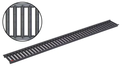 Produktbild von ACO Self® Rost Stegrost Stahl verzinkt pulverbeschichtet 100cm Rinnenrost Entwässerungsrinne Art. Nr. 10305