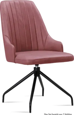 Produktbild von Esszimmerstuhl drehbar (2er-Set) Doreen 52x91x60 Schwarz/Rosewood