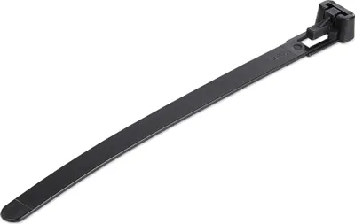 Produktbild von StarTech.com Kabelbinder - 127x7 mm, wiederverwendbar, lösbare Nylonbinder, 22 kg Zugfestigkeit, Innen- und Außenbereich, 94V-2/UL, schwarz, 100 Stück