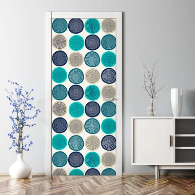 Produktbild von Dekorative Türposter selbstklebend Klebefolie Wandaufkleber Türaufkleber Abstraktion Blau 85 x 200 cm