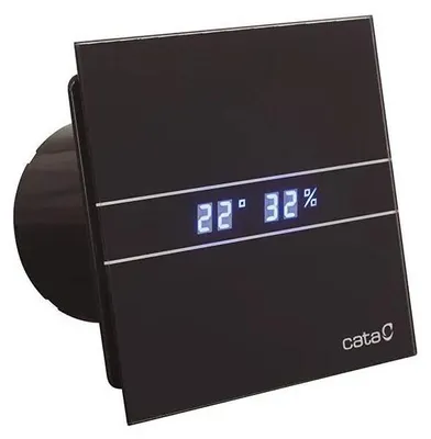 Produktbild von CATA 00900602, Wand, Badezimmer, Schwarz, Glas, 115 m³/h, 10 cm