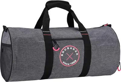 Immagine prodotto di BRUBAKER borsone unisex borsa sportiva o da viaggio con scomparto per le scarpe e tracolla staccabile - grigio antracite melange/rosa