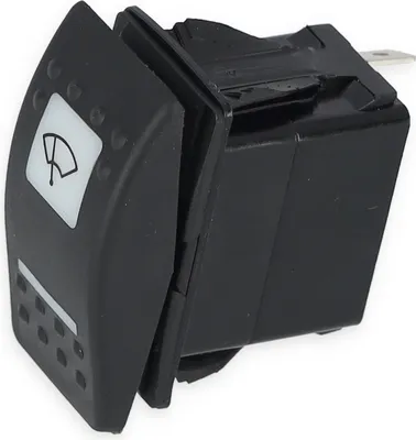 Produktbild von Kippschalter ON-OFF-ON, 12 V, mit verschiedenen Symbolen wählbar, ohne LED & Beleuchtung Symbol: Scheibenwischer