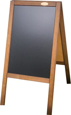 Produktbild von Werbetafel mit Holzrahmen Kundenstopper 63x47x93cm dunkelbraun Deko