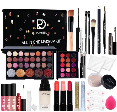 Produktbild von 26-teiliges Make-up-Set mit Lidschatten, Lipgloss und Foundation