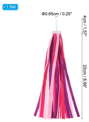 Produktbild von Fahrrad-Streamer, bunte Rollerlenkerquasten-Griffe-Band-Zubeh?r-Dekorationen fš¹r M?dchenfahrrad Dreiradgriffe, Pink Lila