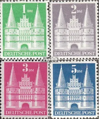 Produktbild von Briefmarken Bizone (Alliierte Besetzung) 1948 Mi 97Y II-100Y II (kompl.Ausg.) , hohe Treppe postfrisch Bauten