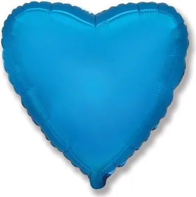 Obrázok produktu pre Fóliový balón 45 cm Srdce modré - Valentín / Svadba