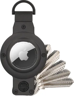 Produktbild von Valenta Key Oranizer  Apple AirTag Hülle Aluminium Schlüsselanhänger - Schwarz