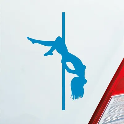 Produktbild von Auto Aufkleber Sexy Girl Mädchen Tanzen Poledance Strip GoGo Pin Up 12x7 cm Hellblau Sticker Heckscheibenaufkleber