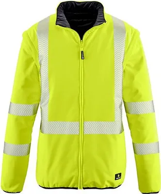 Produktbild von 4PROTECT® Warnschutz-Softshellwendejacke RENO, Leuchtgelb/Schwarz M