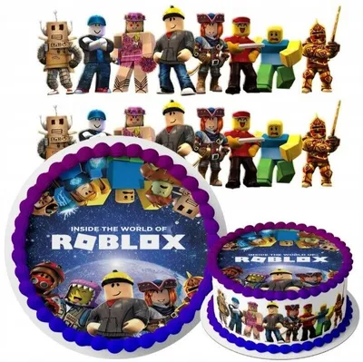 Produktbild von Roblox Game Essbar Tortenaufleger Torte Tortenbild Fototorte Zuckerbild Boy Junge Premium 0,6mm