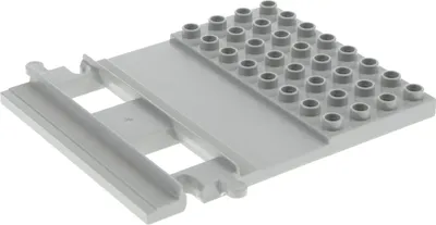 Produktbild von 1x Lego Duplo Eisenbahn Schiene 8x10 neu-hell grau Platte Gleis 6219503 35965