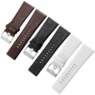 Image de Bracelet en cuir véritable de 24/26/27/28/30 mm, compatible avec les montres Diesel DZ