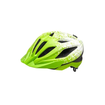Image de Casque de vélo KED Street Jr Pro pour enfants et adolescents avec feu arrière LED, technologie Maxshell, K-FIT ; couleur : vert citron blanc mat ; taille : 53-58 (M)