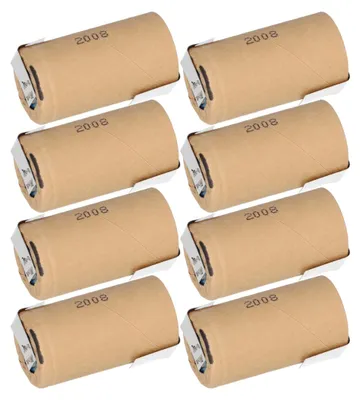 Image de 8x Panasonic Akku Sub-C 1.2V 3000mAh PBK300SCEY1 PP NiMH Z-Lötfahne