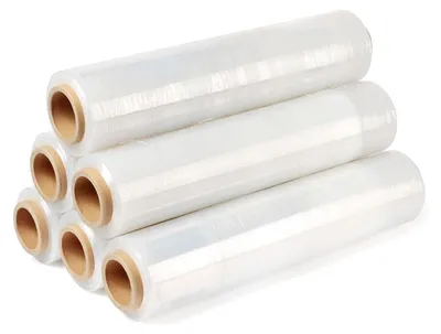 Immagine prodotto di 6x rotoli di film estensibile che avvolge film trasparente 300m x 20my x 500mm rotolo di film di imballaggio film pallet