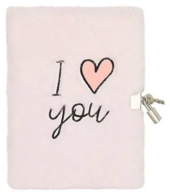 Productafbeelding van Roze Pluche Dagboek met Slot en Sleutels - Perfect Cadeau voor Vriendin, Dochter of Kind